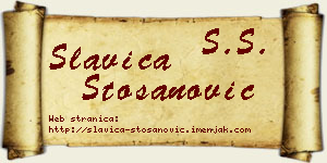 Slavica Stošanović vizit kartica